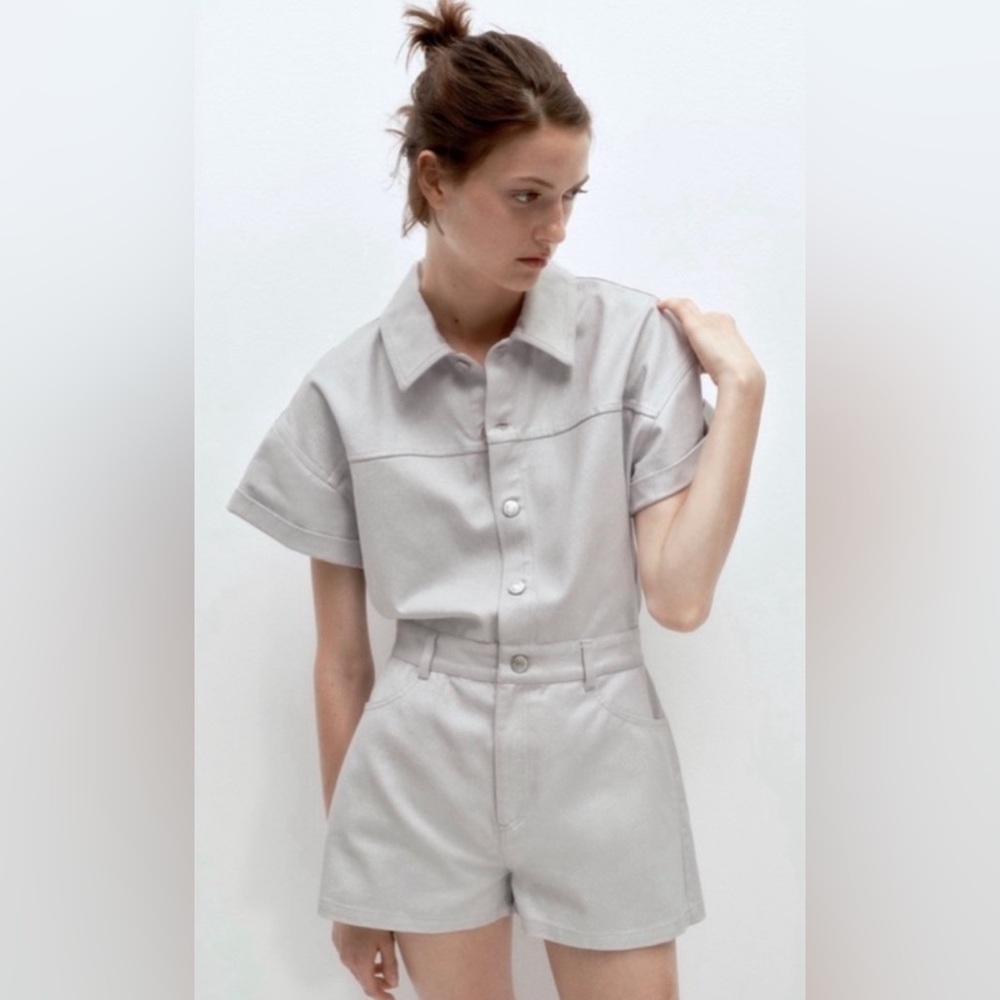 NWT ZARA ZARA Shimmer Romper Size XS
